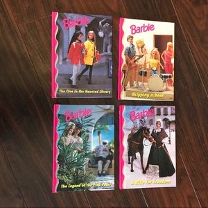 Set of 4 Barbie & Friends Book Club Books.